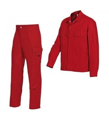 Ensemble blouson et pantalon de travail rouge Rougevif