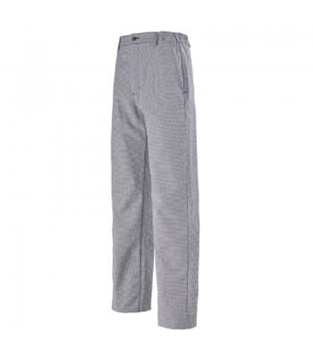 Pantalon de cuisine pied-de-poule Rougevif, taille élastiquée