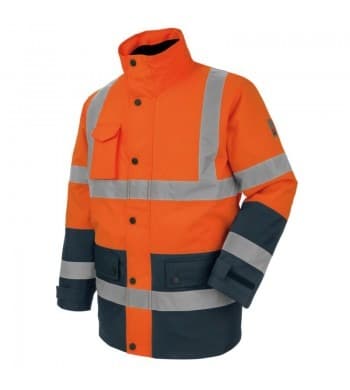 Parka haute visibilité orange et marine Rougevif, bandes rétroréfléchissantes